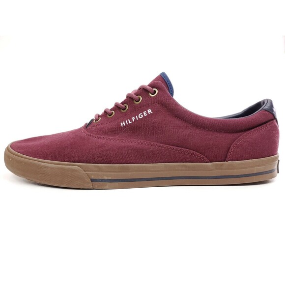 Tommy Hilfiger Canvas Sneakers Casual Shoes Men\'s Size 13 Burgundy Red main image 4